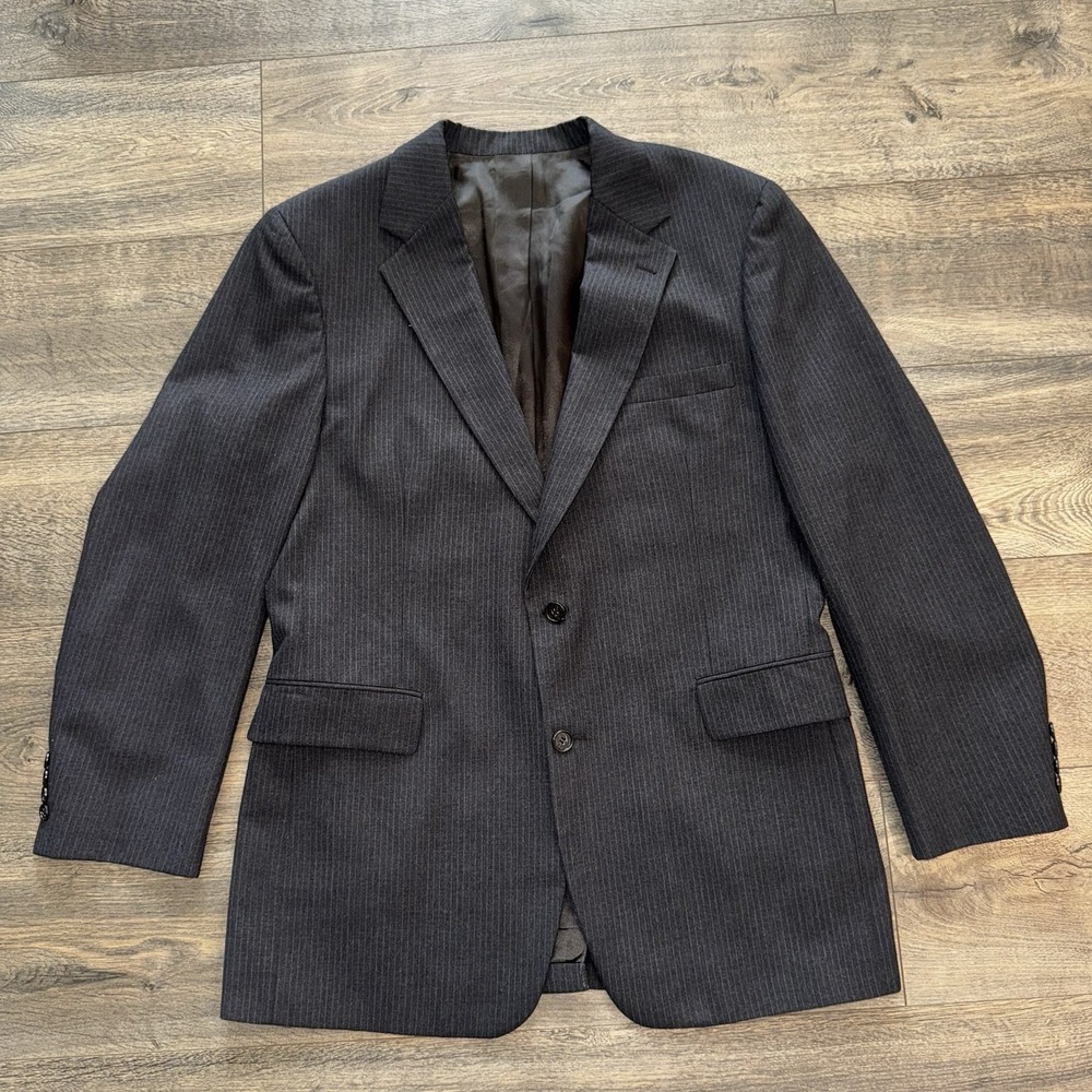 Vtg Fashion Park Mens 44R Pin Striped Blazer Sport Coat Suit‎ Jacket Made In USA